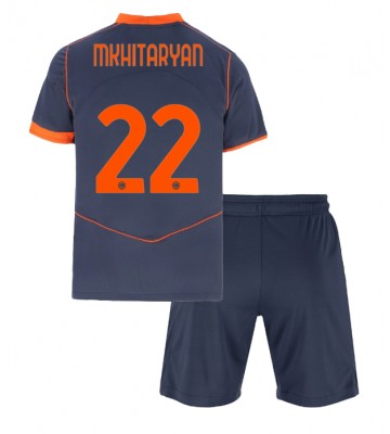 Inter Milan Henrikh Mkhitaryan #22 Replica Third Stadium Kit for Kids 2025-26 Short Sleeve (+ pants)